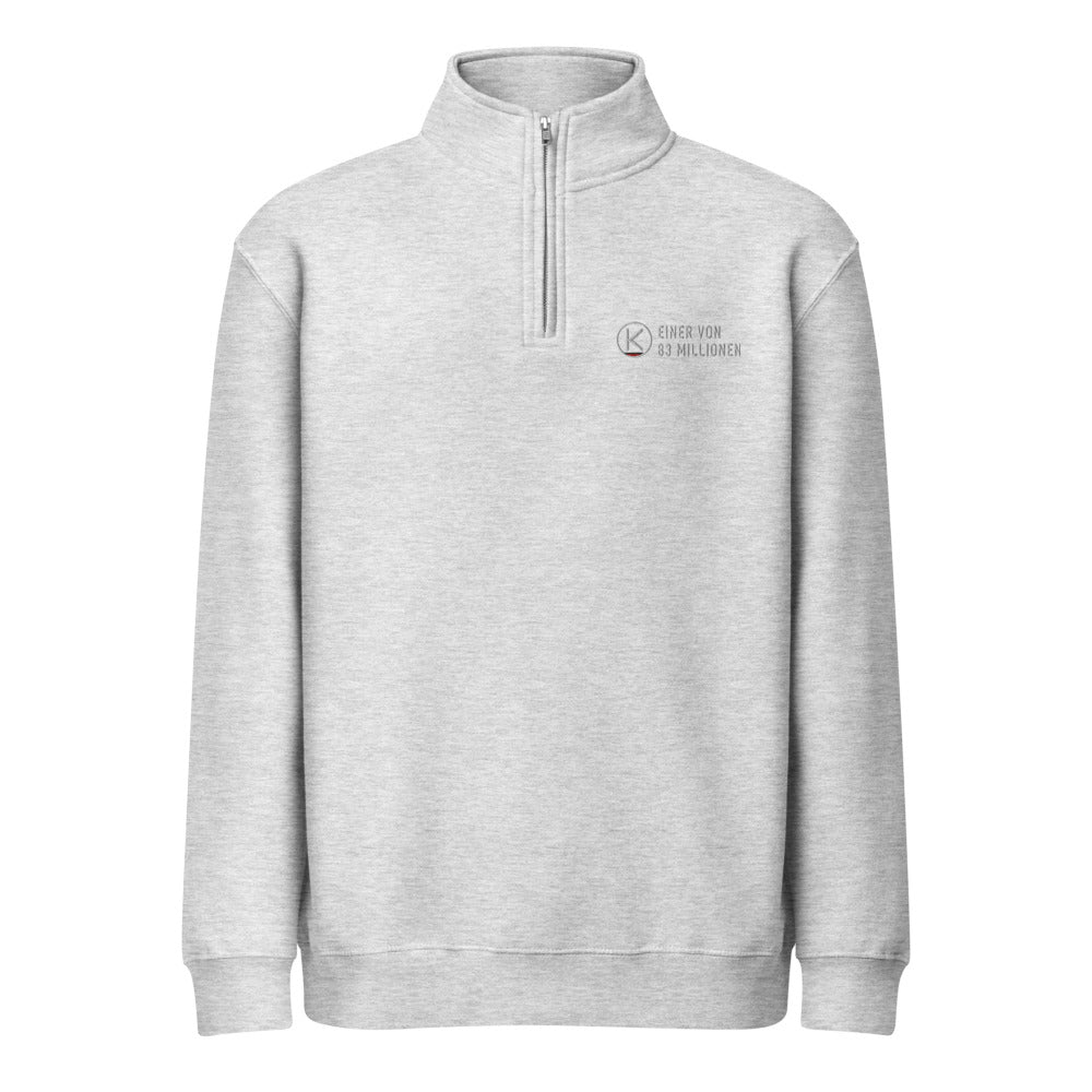 Einer von 83 Millionen Troyer – KITMATES Quarter-Zip – Grau meliert
