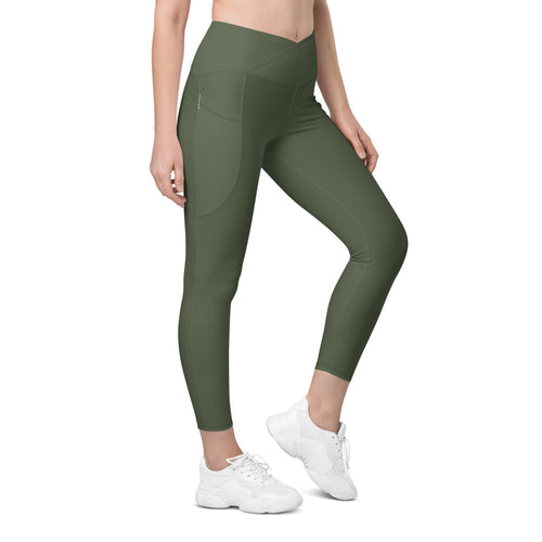 Eine von 83 Millionen Crossover-Leggings – KITMATES – Oliv