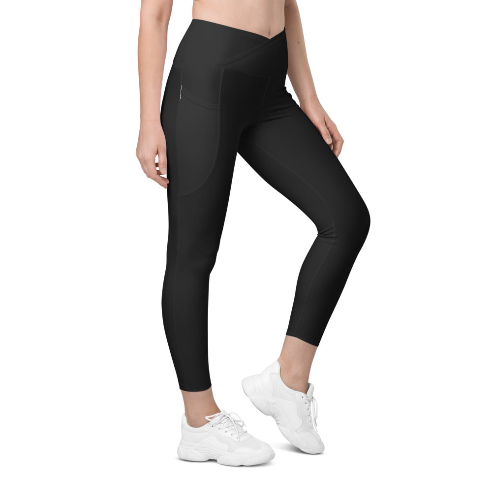 Eine von 83 Millionen Crossover-Leggings mit Taschen – Schwarz