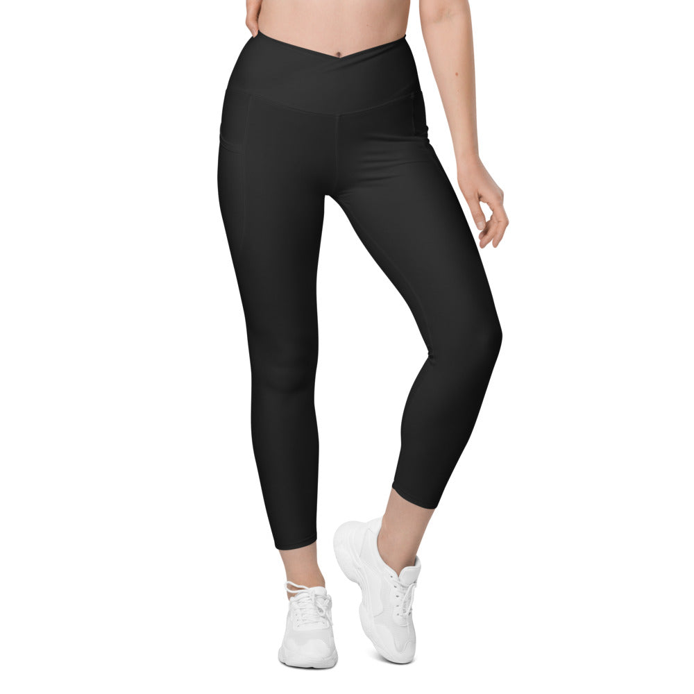 Eine von 83 Millionen Crossover-Leggings – KITMATES – Schwarz