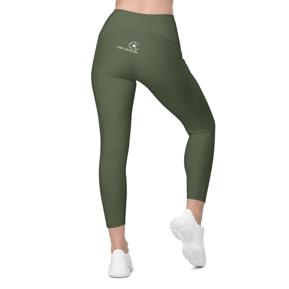 Eine von 83 Millionen Leggings mit Taschen – Oliv