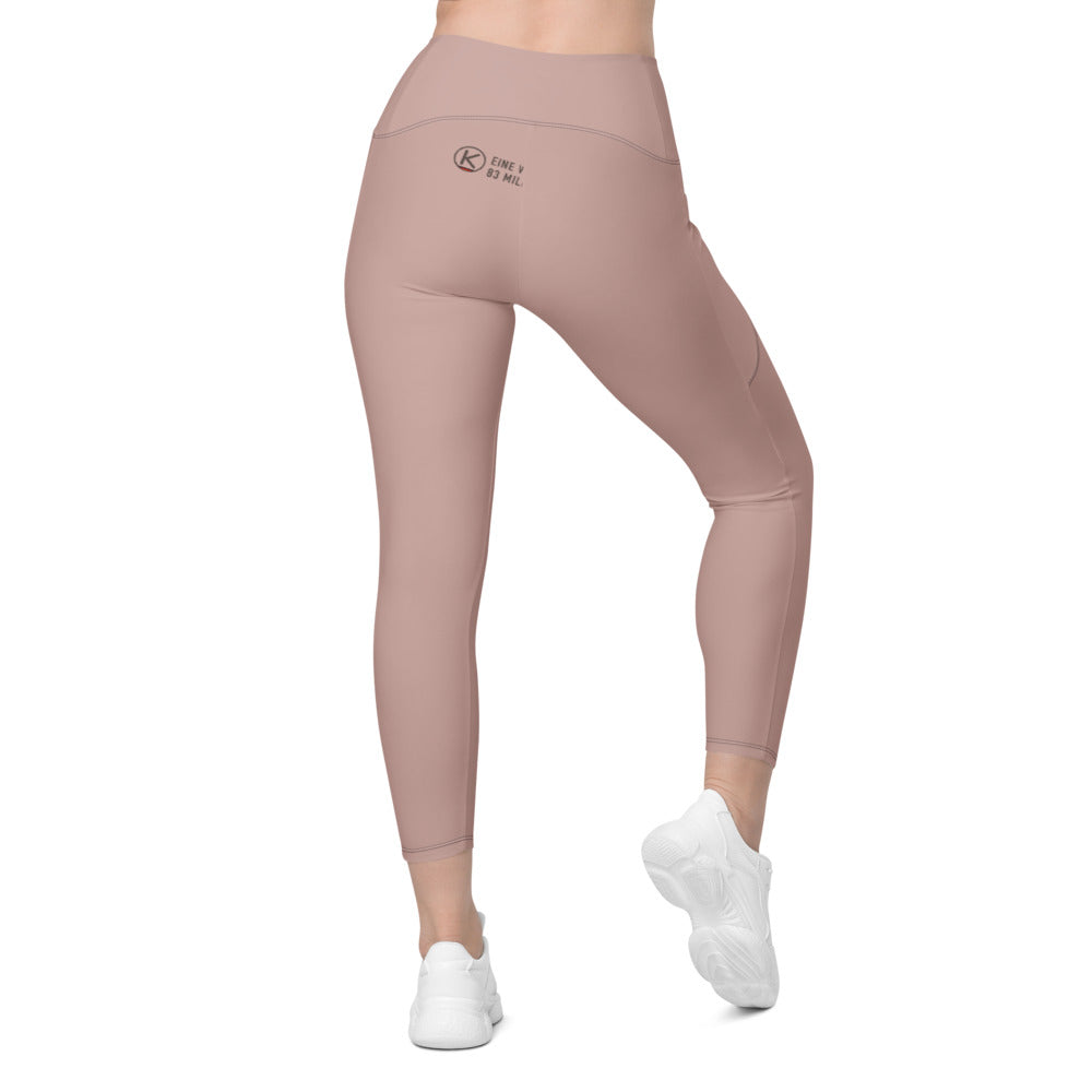 Eine von 83 Millionen Leggings mit Taschen – KITMATES – Rosé
