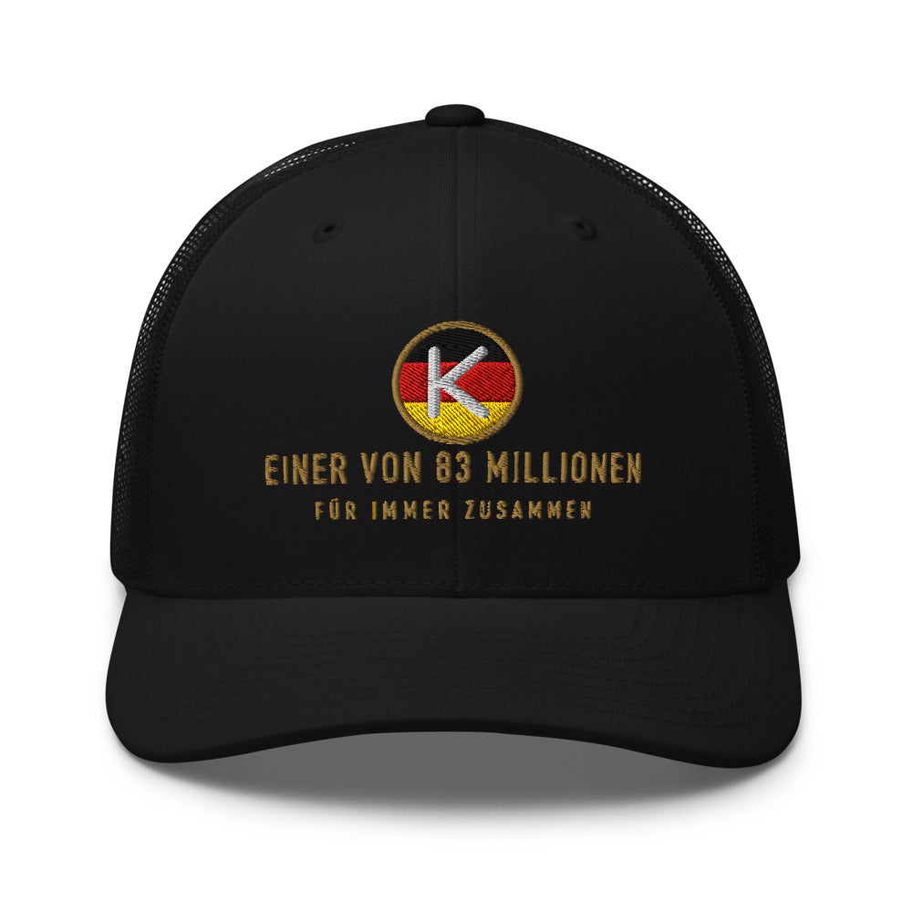 Einer von 83 Millionen Cap – Schwarz-Rot-Gold Edition – Schwarz
