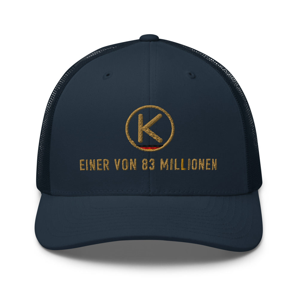 Einer von 83 Millionen Cap – KITMATES Trucker, bestickt – Navy